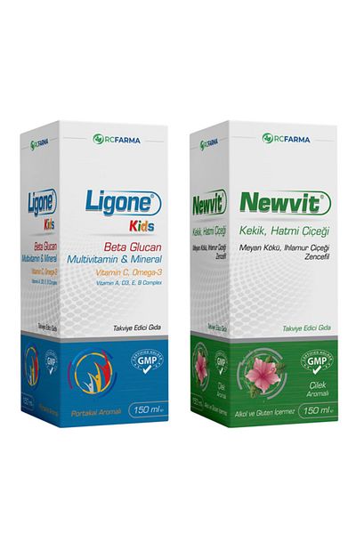 Newvit Ligone Kids Multivitamin Syrup 150 ml + Thyme Marshmallow Syrup