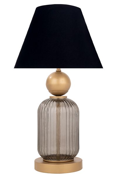 MINIMAL ETICARET VE BILGI TEKNOLOJILERI Lotus Opal Black Contrast Glass Cone Lampshade