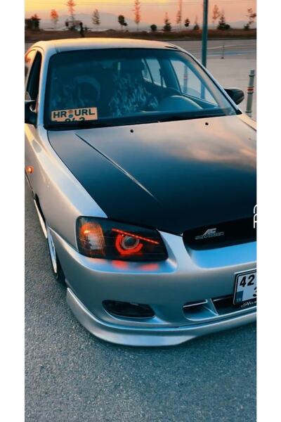 AYDIN TUNİNG Hyundai Accent Admire Kasa Uyumlu - Far Içi L Tip Rgb Angel 16 Renkli