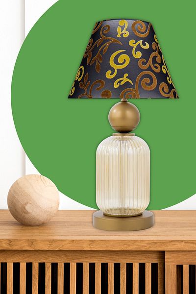 MINIMAL ETICARET VE BILGI TEKNOLOJILERI Lotus Gold Glass Cone Lampshade