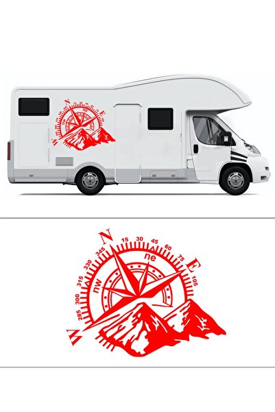 Melek Pazarı ملصق سيارة بوصلة وجبل مقاس 60 × 48 سم