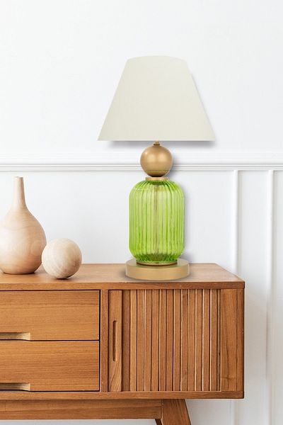 MINIMAL ETICARET VE BILGI TEKNOLOJILERI Lotus Forest Green Glass Cone Lampshade