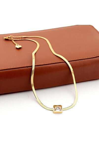 PİGADO Paslanmaz Çelik Yılan Derisi Ezme Zincir Baget Kolye