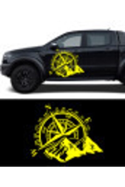 Melek Pazarı ملصق سيارة بوصلة وجبل مقاس 60 × 48 سم