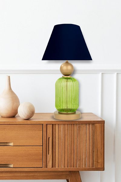 MINIMAL ETICARET VE BILGI TEKNOLOJILERI Lotus Forest Green Glass Cone Lampshade