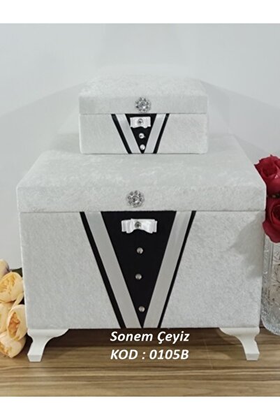Söz Nişan Bohça Gelin Damat Çeyiz Sandık 2li 0105b