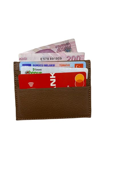 MKM Θήκη πιστωτικής κάρτας Ultra Thin από γνήσιο δέρμα - Θήκη για λεπτές κάρτες - Χωρητικότητα 6 καρτών - Θήκη για κάρτες με θήκη νομισμάτων