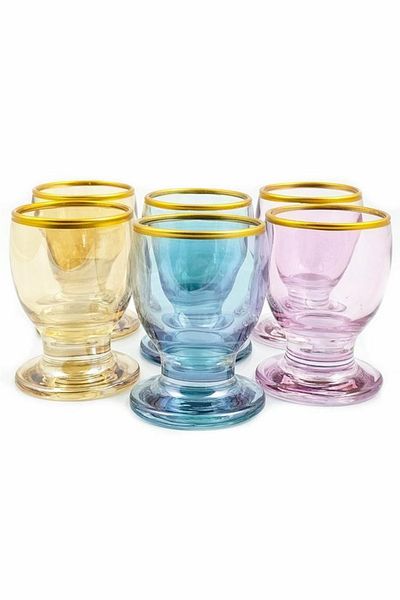 Tiesa Home 3 Colors Gold Gilded Coffee Water Zamzam Glass Set