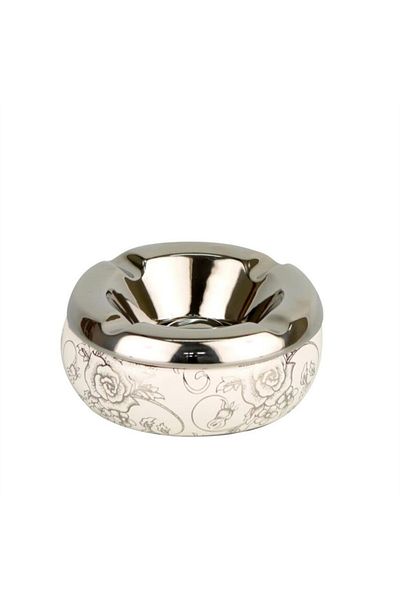 Cool Saloon Ceramic Home Scrumieră Decor Argintiu 12cm