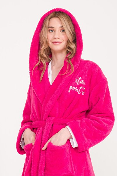 Miespiga Welsoft Hooded Plush Women's Dressing Gown