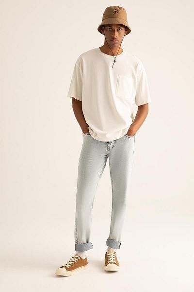 DeFacto Oversize Fit Crew Neck Basic Short Sleeve T-Shirt
