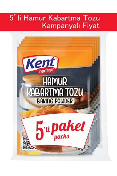 Kent Boringer Hamur Kabartma Tozu 5'li Ekonomik Paket
