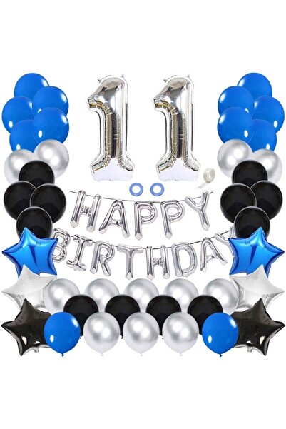 Mini Parti مجموعة بالونات Happy Birthday لعمر 11 عامًا من متجر Mini Party Store