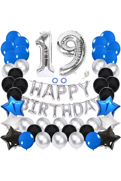 Mini Parti Mini Party Store Happy Bırthday 19 Yaş Balon Set