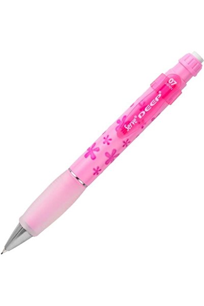 Tombow Pink Flower Patterned Serve Deep Pen - 0.7 Mm Push