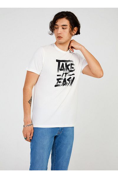 The Crow Ανδρικό μπλουζάκι με στάμπα Crew Neck Tc7114