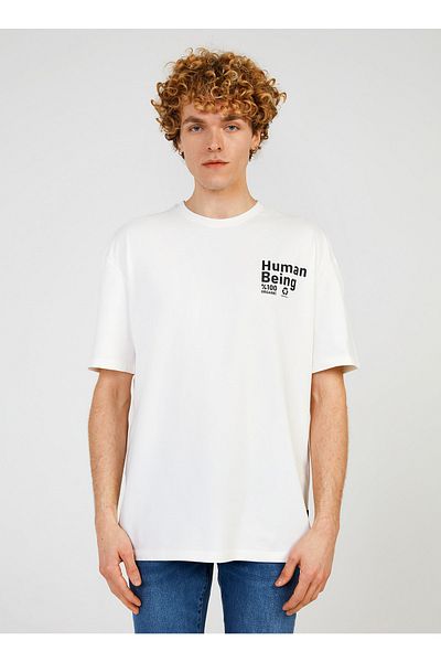 The Crow Crew Neck Printed White Men's T-shirt Tc9013