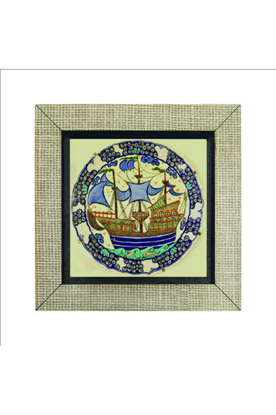 Sadrazam Ship Printed MDF Magnetkrg-131 Refrigerator Ornament