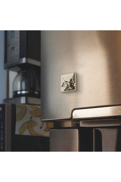 BAKSEPETE HzHüseyin Design Printed Natural Stone Magnetkrg-085 Refrigerator Ornament