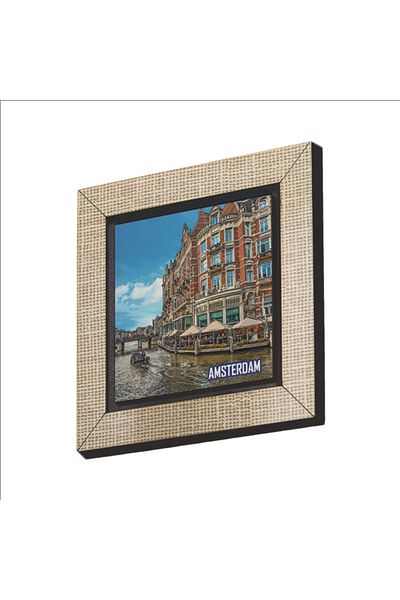 BAKSEPETE Amsterdam Visual Printed MDF Magnetkrg-014 Refrigerator Ornament