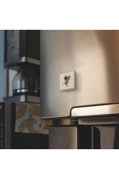 BAKSEPETE Atatürk Printed Natural Stone Magnetkrt-105 Refrigerator Ornament