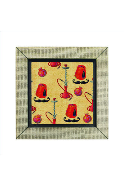 Sadrazam Turkish-Ottoman Symbols Printed MDF Magnetkrt-061 Refrigerator Ornament