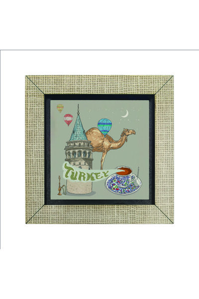 Sadrazam Galata Tower Printed MDF Magnetkrt-026 Refrigerator Ornament