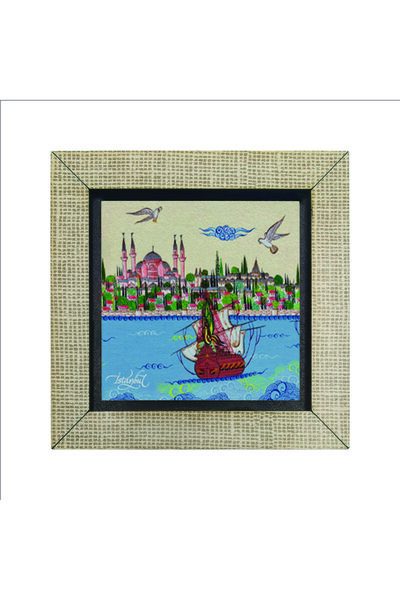 Sadrazam Hagia Sophia Mosque Printed MDF Magnetkrt-008 Refrigerator Ornament