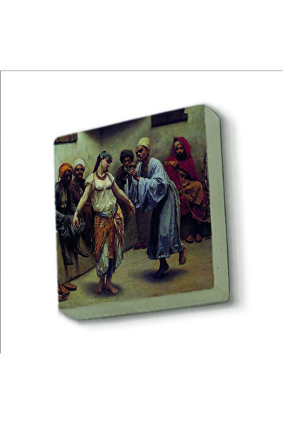 BAKSEPETE Kahire’de Kafe’de Dans Jacques Baugnies Baskılı Doğaltaş Magnetkrt-...