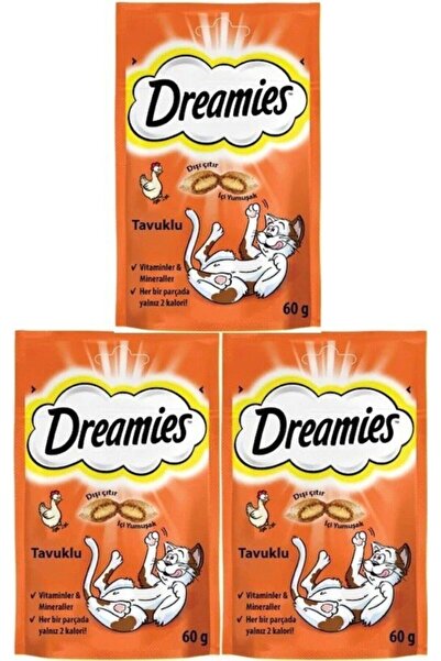 Dreamies Tavuklu Kedi Ödül Maması 60 gr 3 Adet
