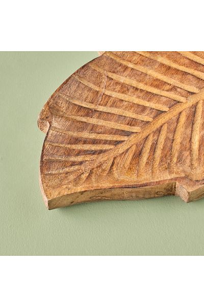 Bella Maison Lida Ξύλινο Διακοσμητικό Πιάτο Φυσικό 30x19 cm