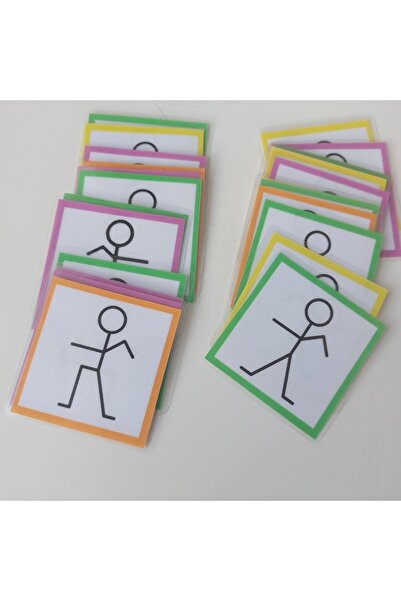 Etkinlik ve çocuk Çöp Adam Kartları