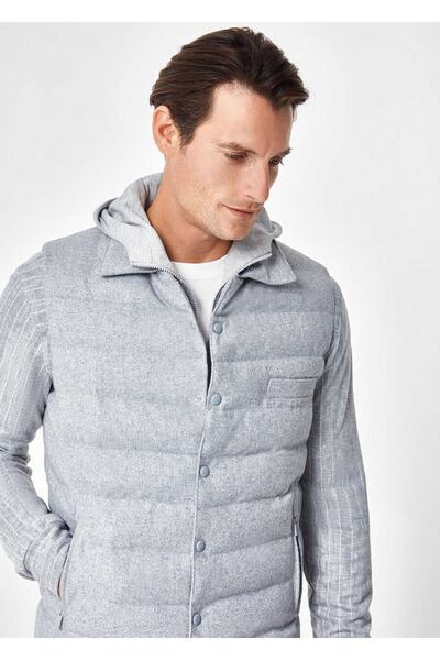 Boris Becker Gri Renk Flanel Yelek