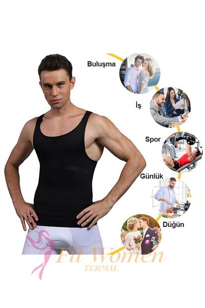 FİT WOMEN Male Athlete Corset Waist Chest Belly Gynecomastia Enhancer Firming Helps Upright Posture