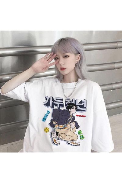 Touz Eysa Be Fearless Teenager με στάμπα λευκό μπλουζάκι Unisex Oversize