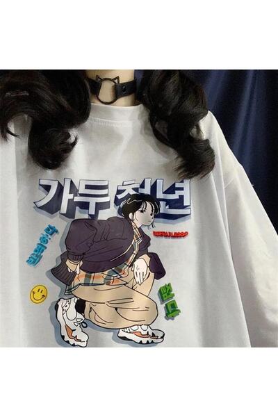 Touz Eysa Be Fearless Teenager Принт Біла унісекс оверсайз футболка