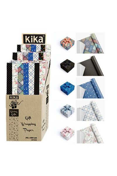 kidspartim Ρολό Χαρτί Συσκευασίας Δώρου 70x100 εκ. Hexa Patterns