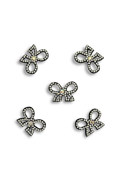 Seçkin Felted Motif Rhinestone Bead Bow Tie (10 Pieces)