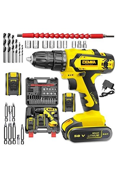 Makina 58v 6ah Lıon Çift Akülü Express Seri Darbeli Turbo Matkap