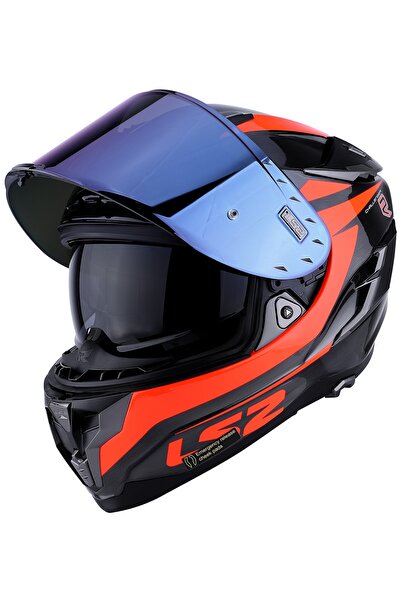 LS2 Challenger Cannon Jeans-turuncu Kask