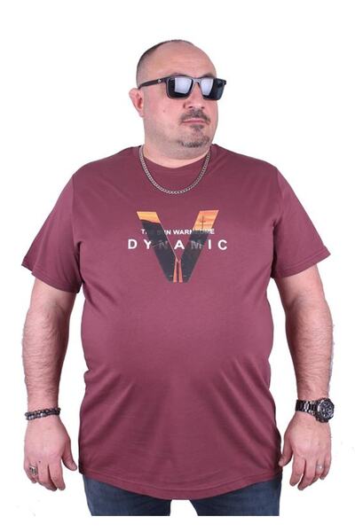 Starbattal Tricou cu imprimeu pentru bărbați, mărime mare, Dynamic 23133 Magenta