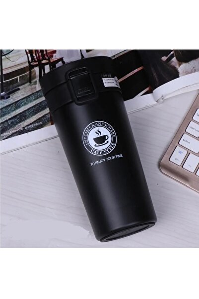 Enberi Kilitli Çift Katmanlı Paslanmaz Çelik Termos Bardak Araç Kahve Çay El ...