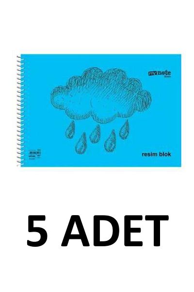 Mynote 5 Pieces Large Size 35x50 Cm Picture Book 30 Sheets Plastic Cover Spiral Mixed Color
