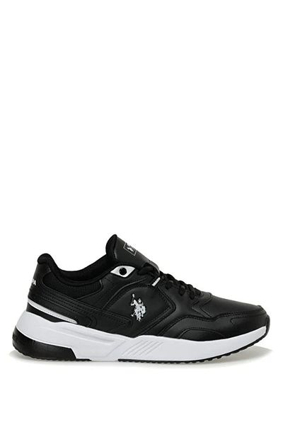 U.S. Polo Assn. Pantofi sport pentru bărbați, cu șireturi, cu talpă ușoară Poker 3fx Phlon, negri