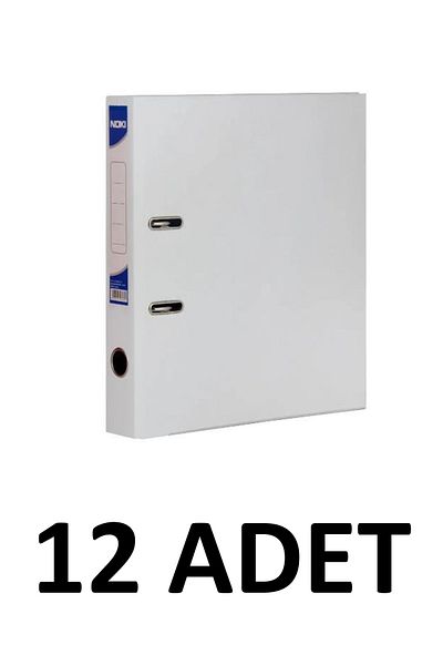 Noki 12 White Narrow Plastic Folders