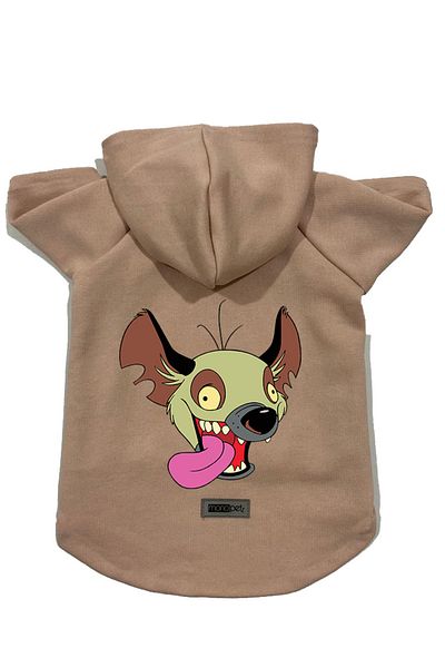 Monopetz Hooded Fleece Sweatshirt Dog And Cat Outfit & Dress - Beige Ed001 - Size M