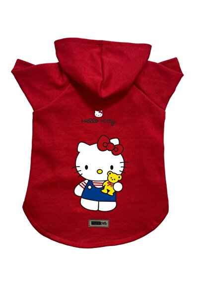 Monopetz Kapişonlu Polar Sweatshirt Köpek Ve Kedi Kıyafeti & Elbisesi - Kırmı...