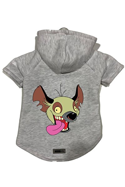 Monopetz سويت شيرت من الصوف بغطاء للرأس للكلاب والقطط - رمادي Ed001 - مقاس S