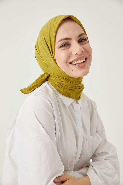FRESCO SCARFS Γυναικείο μαντήλι Hijab Bamboo Kraş*πράσινο φιστίκι