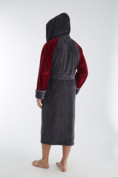 Nuşa Ανδρικό μπουρνούζι Speedway Embroidery Triga Curl Bamboo Cotton